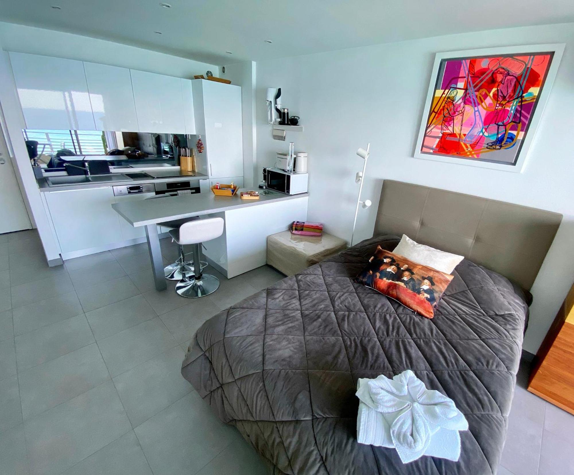 Appartamento Sea View Studio, Huge Terrace On The 4Th Floor Mentone Esterno foto